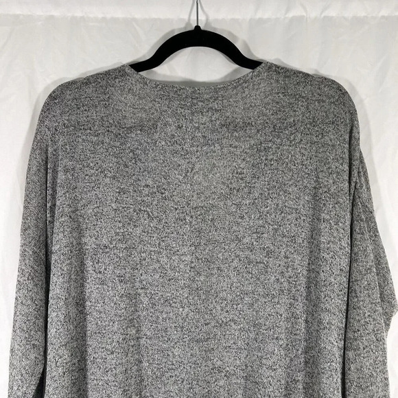 cupio Sweater Women's Large Grey Lightweight Vneck Long Sleeve Pockets - Picture 9 of 10